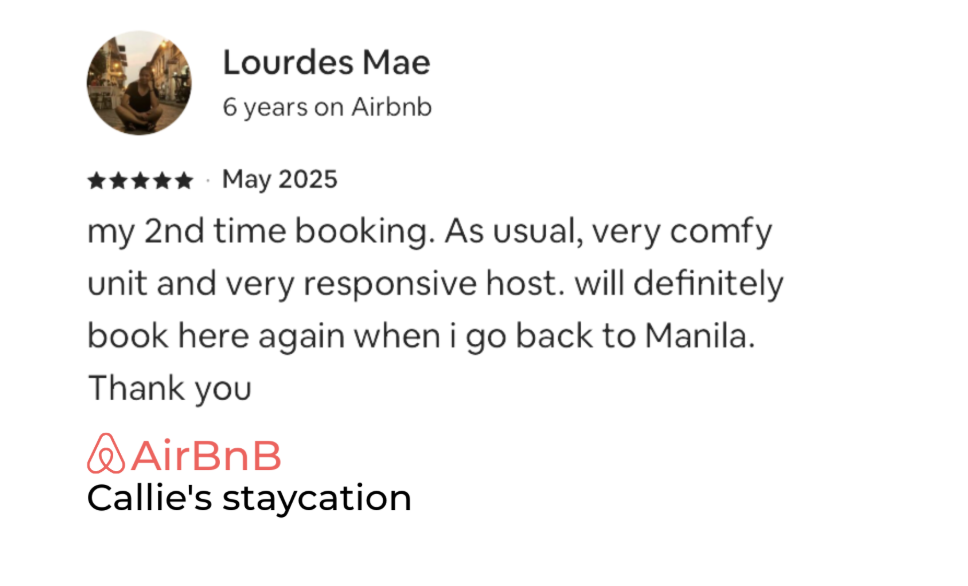 Airbnb Review Screenshot